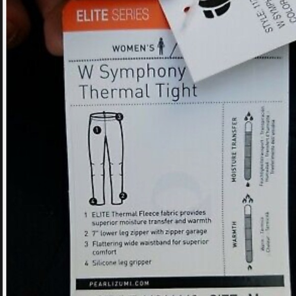 Pearl Izumi Tights Elite Symphony Thermal Cycling Tight Size Small - Picture 10 of 11